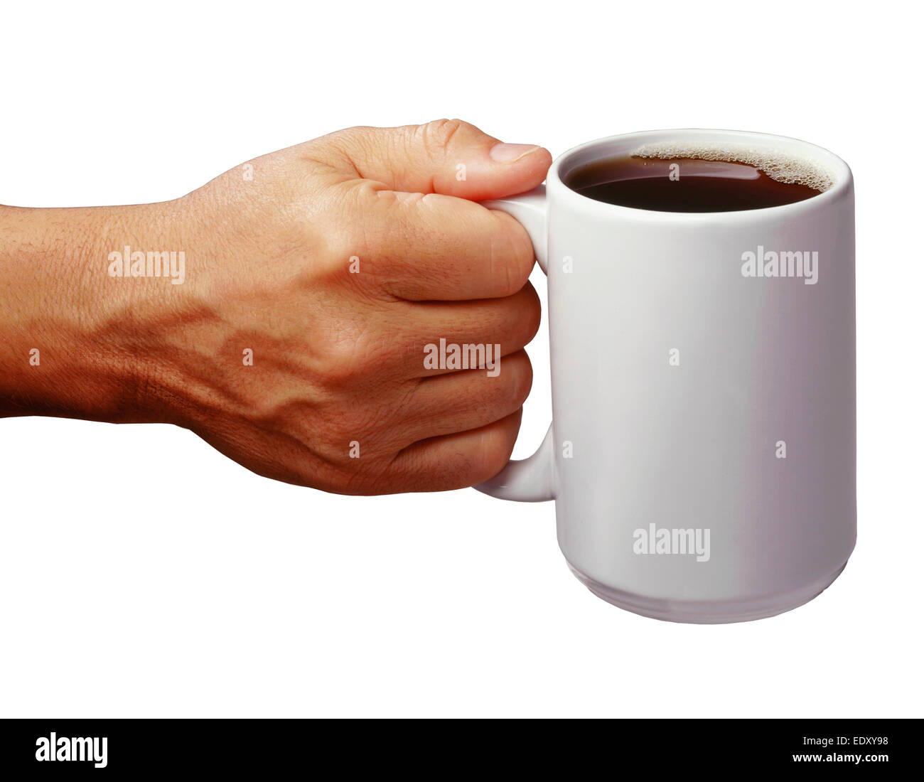 Hand holding coffee cup mug Stock Photo