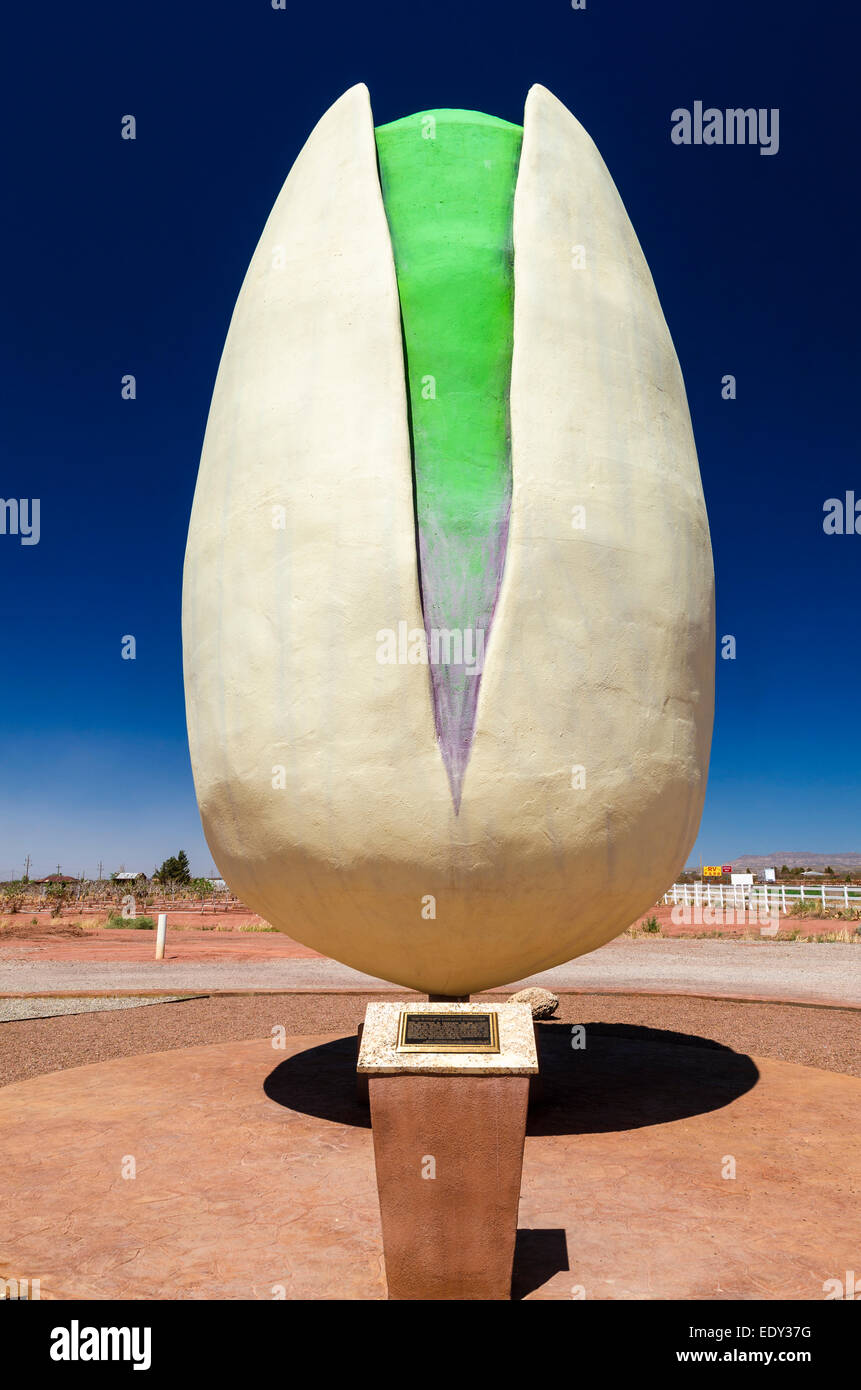 Worlds largest pistachio nut at McGinn's Ranch, Alamogordo, New Mexico USA Stock Photo Alamy