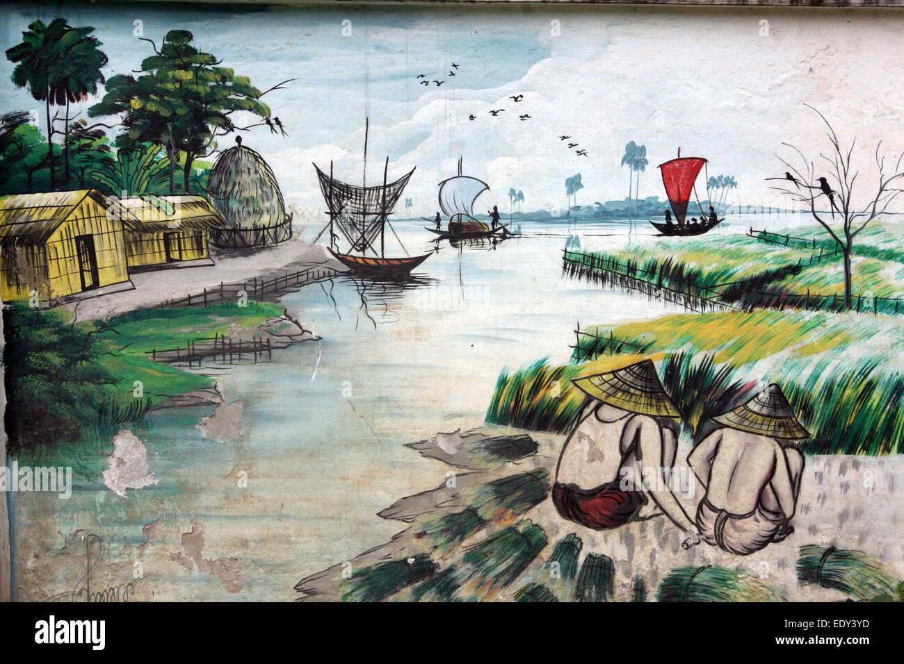 Wall paint . Dhaka 2015 Stock Photo Alamy