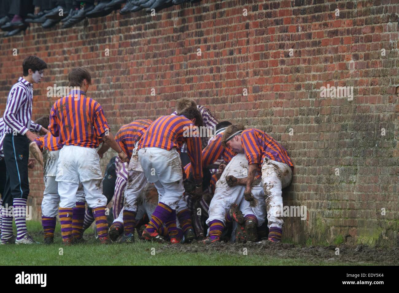 Eton College Wall Game Stock Photo - Alamy