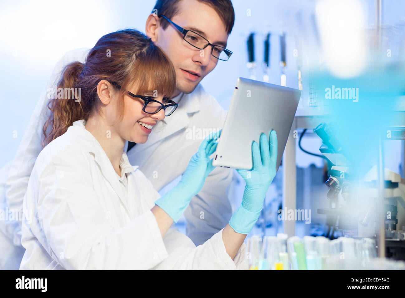 Health care professionals in lab Stock Photo Alamy