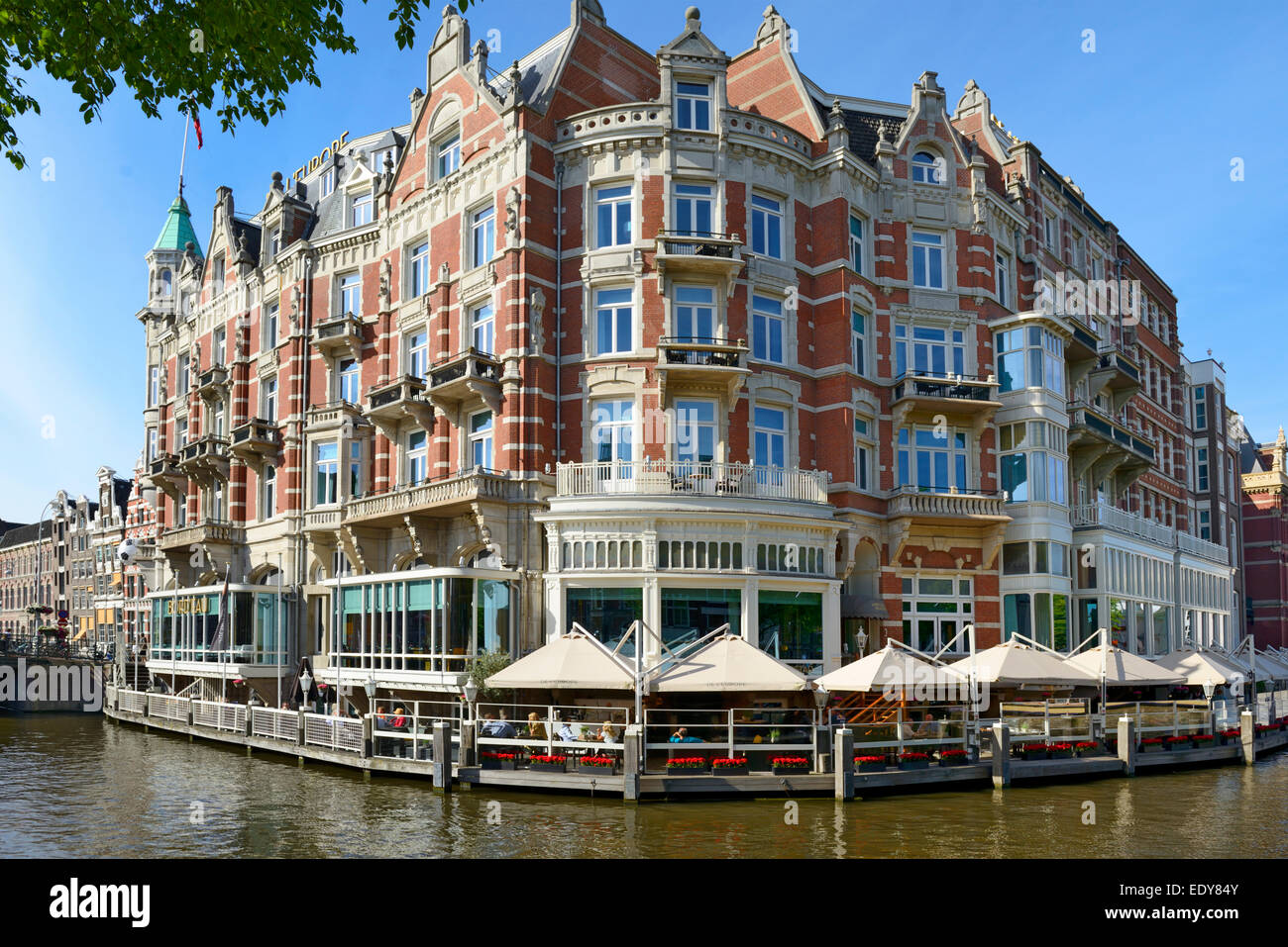Hotel De L'Europe, Amstel, Amsterdam, North Holland, Netherlands, Europe Stock Photo