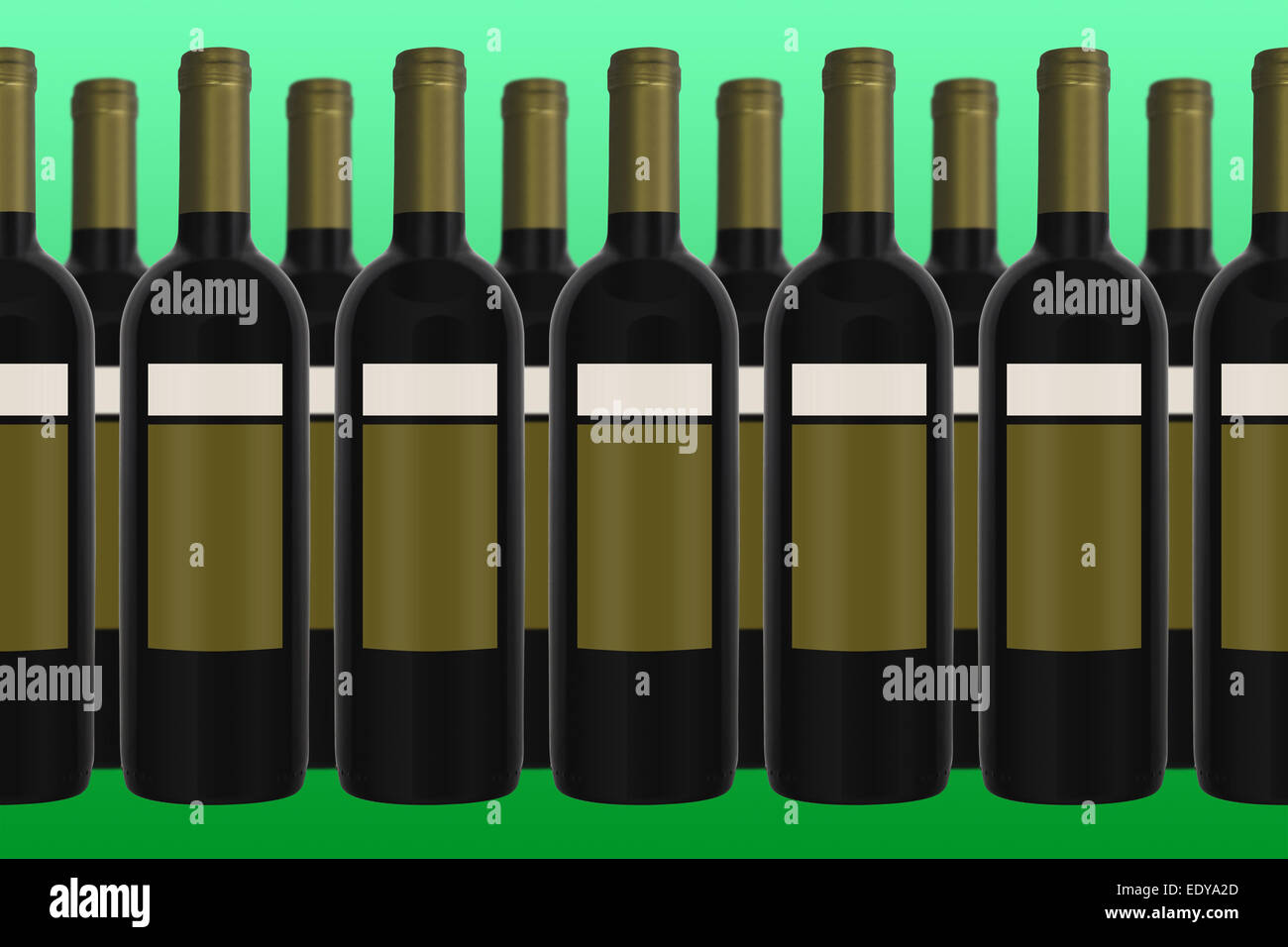 Unlabeled red Wine Bottles with green background Stock Photo Alamy