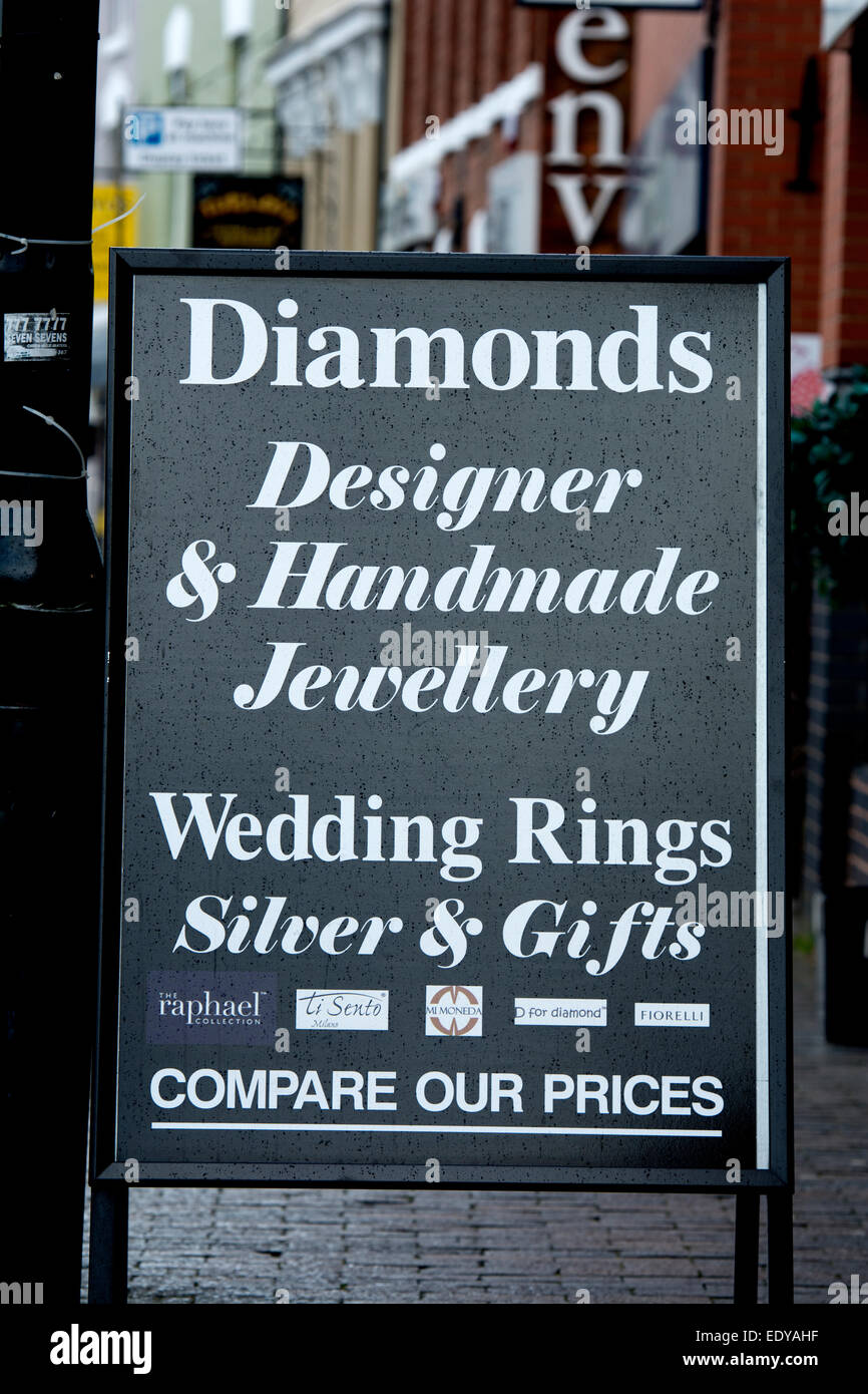 Shop sign in the Jewellery Quarter, Birmingham, UK Stock Photo Alamy