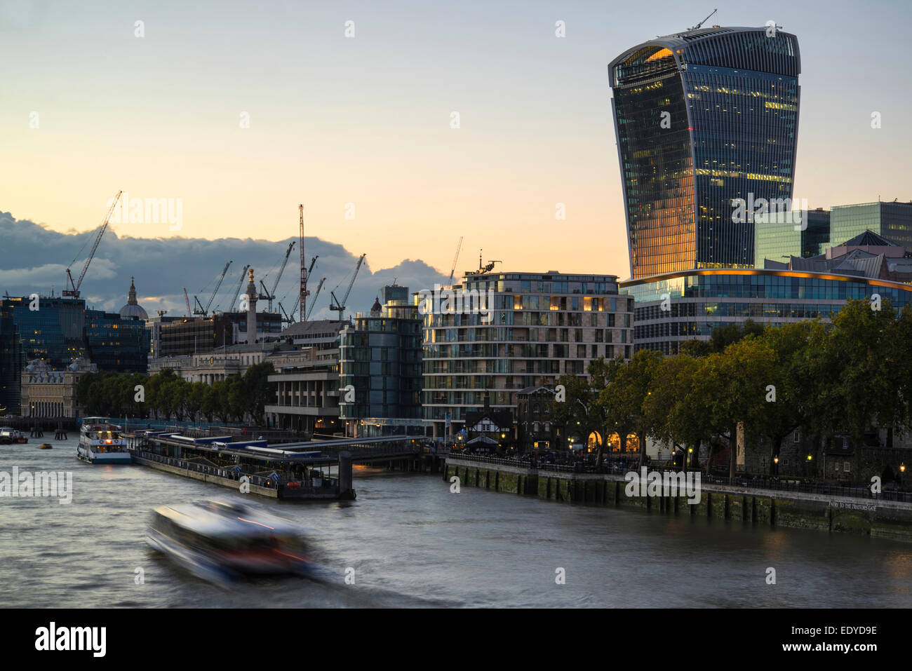 Evening skyline landscape image of City of London. Stock Photo