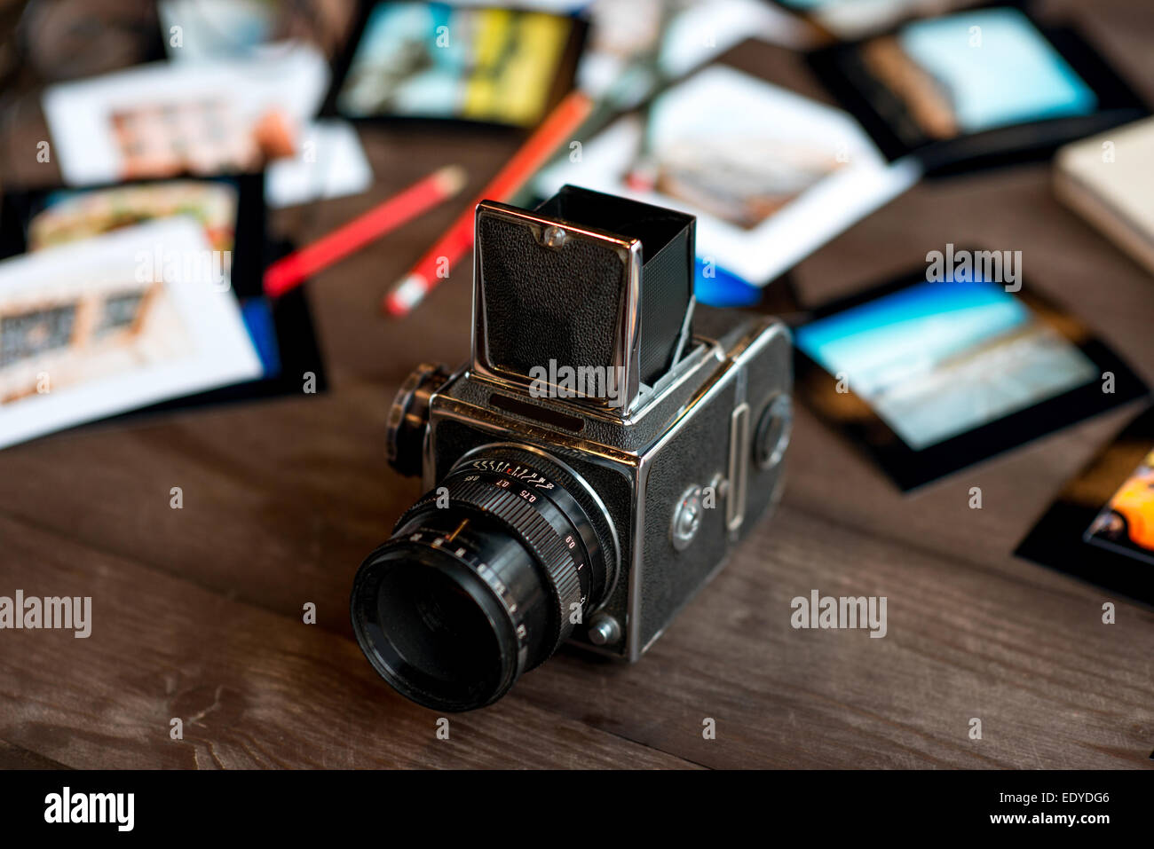 Old full frame film camera Stock Photo