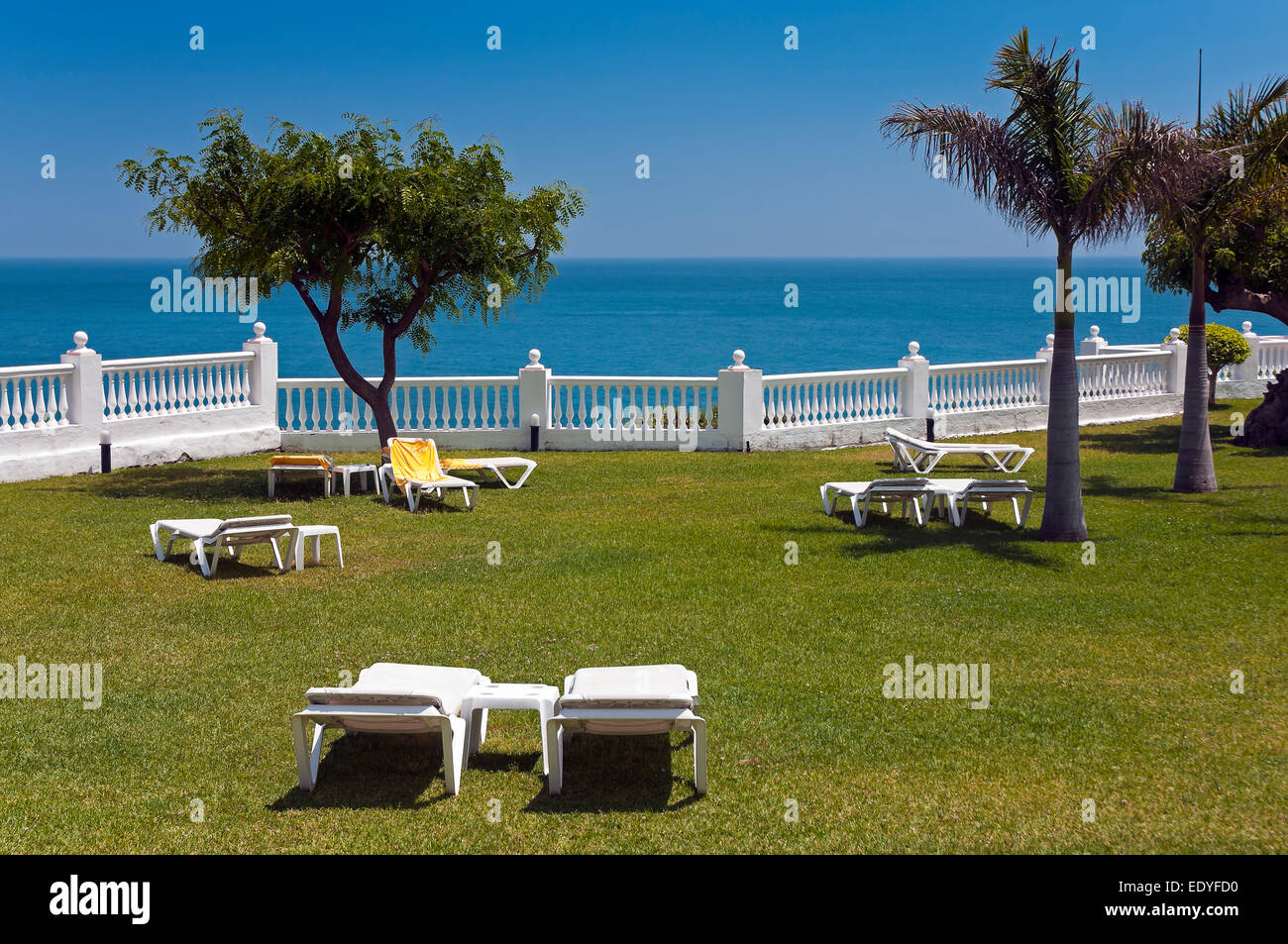 Parador de Turismo, Burriana beach, Nerja, Malaga province, Region of Andalusia, Spain, Europe Stock Photo