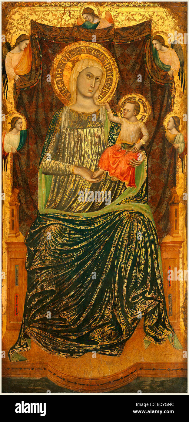 The madonna and child with saint john the baptist hi-res stock ...