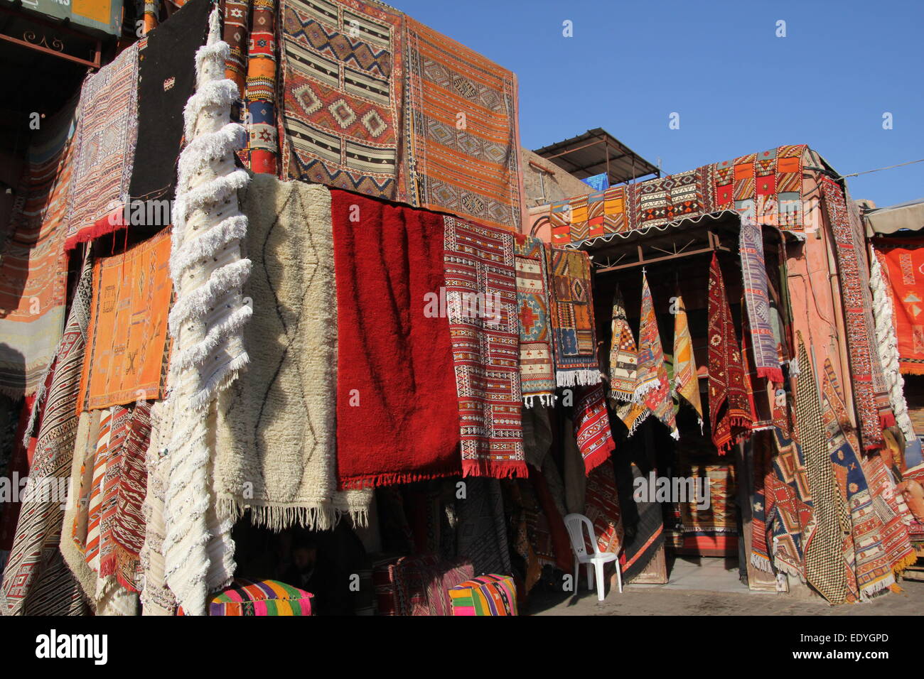 Carpet Shop Marrakesh Morocco Stock Photo Alamy