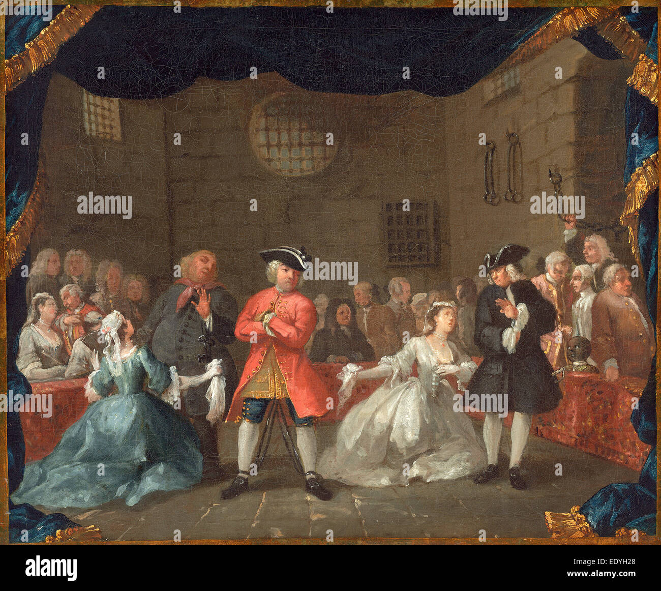 William Hogarth (English, 1697 - 1764), A Scene from The Beggar's Opera, 1728-1729, oil on canvas