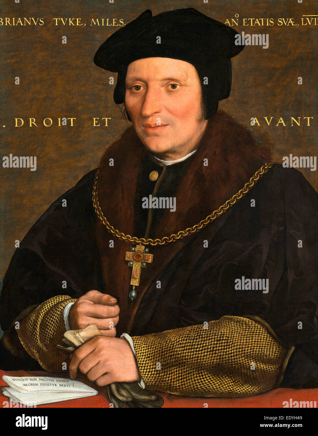 Hans Holbein the Younger (German, 1497-1498 - 1543), Sir Brian Tuke, c. 1527-1528 or c. 1532-1534, oil on panel Stock Photo