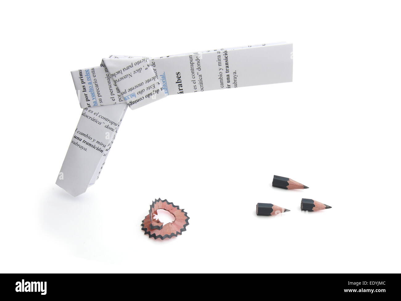 Origami Gun And Pencil Bullets Stock Photo 77439388 Alamy