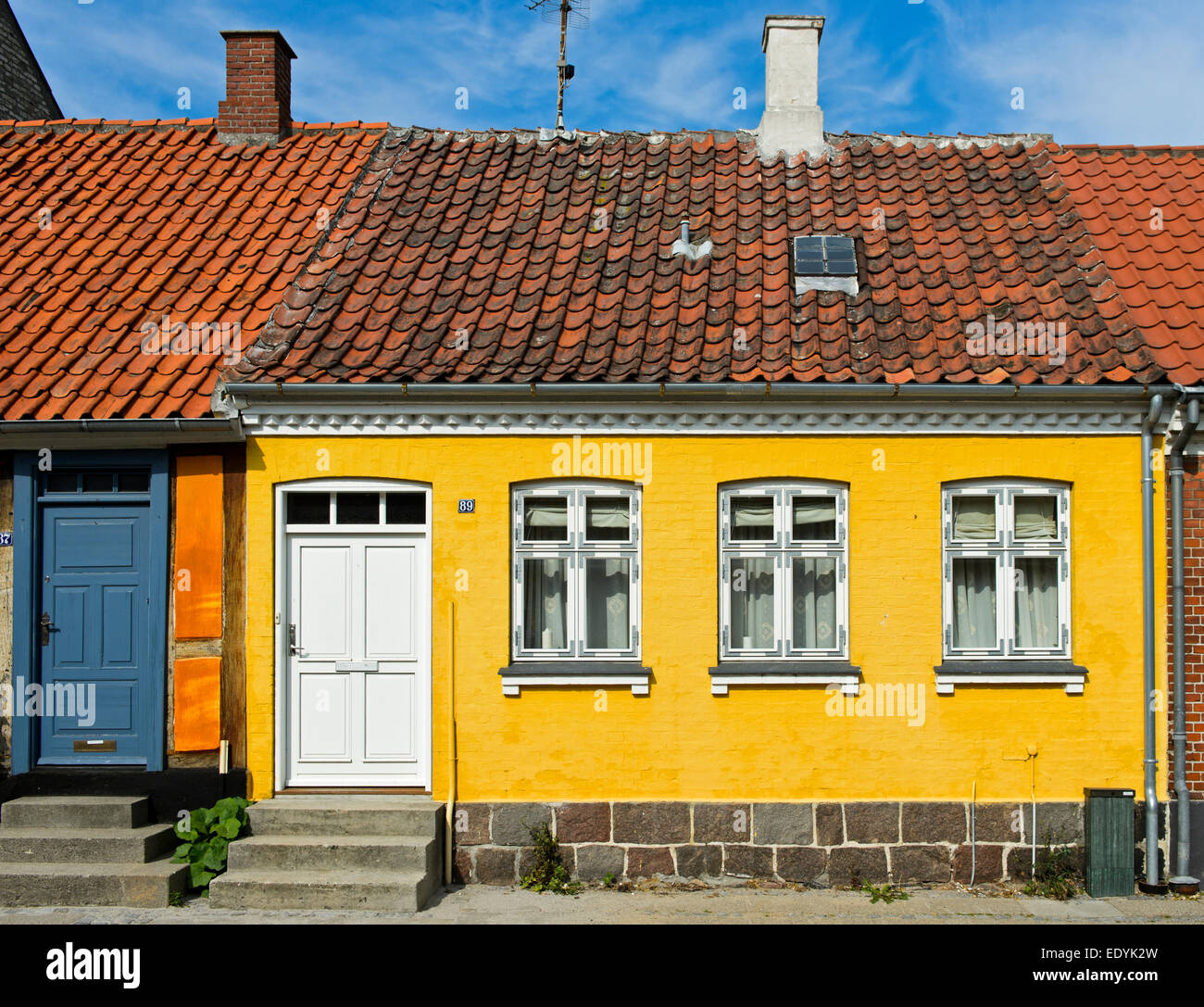 Picturesque house, Nysted, Lolland, Denmark Stock Photo