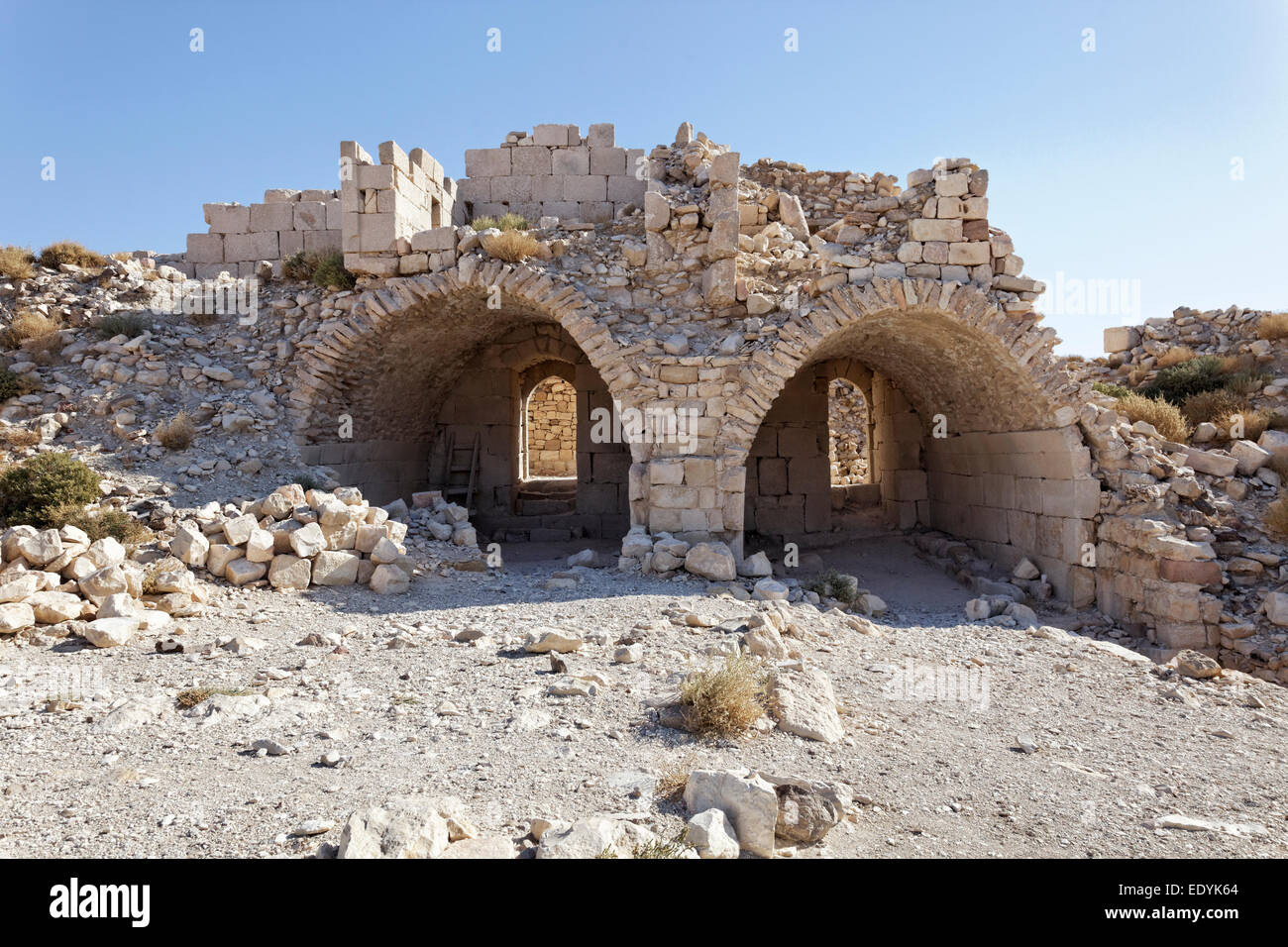 Vault, Montreal Crusader castle, also Mons Regalis, Shoubak or Shawbak, fortress, hill castle, Shoubak, built in 1115 by Baldwin Stock Photo