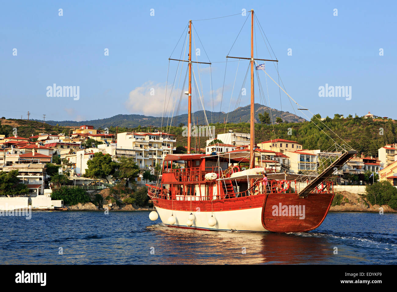 Pleasure yacht in the Aegean Sea Stock Photo - Alamy