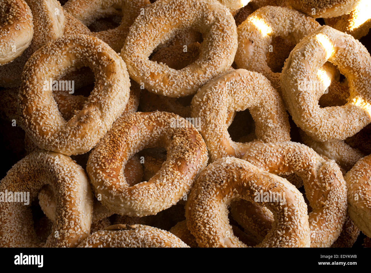 Montreal-style bagels, Quebec, Canada Stock Photo