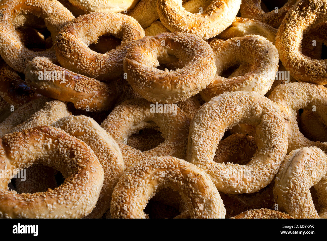 Montreal-style bagels, Quebec, Canada Stock Photo