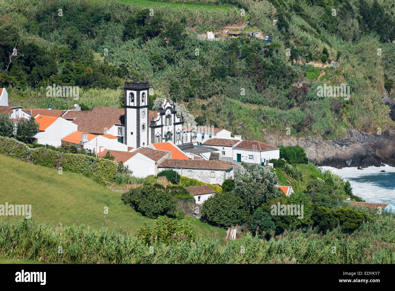 View of the village, Porto Formoso, Sao Miguel, Azores, Portugal Stock Photo 77440363 Alamy