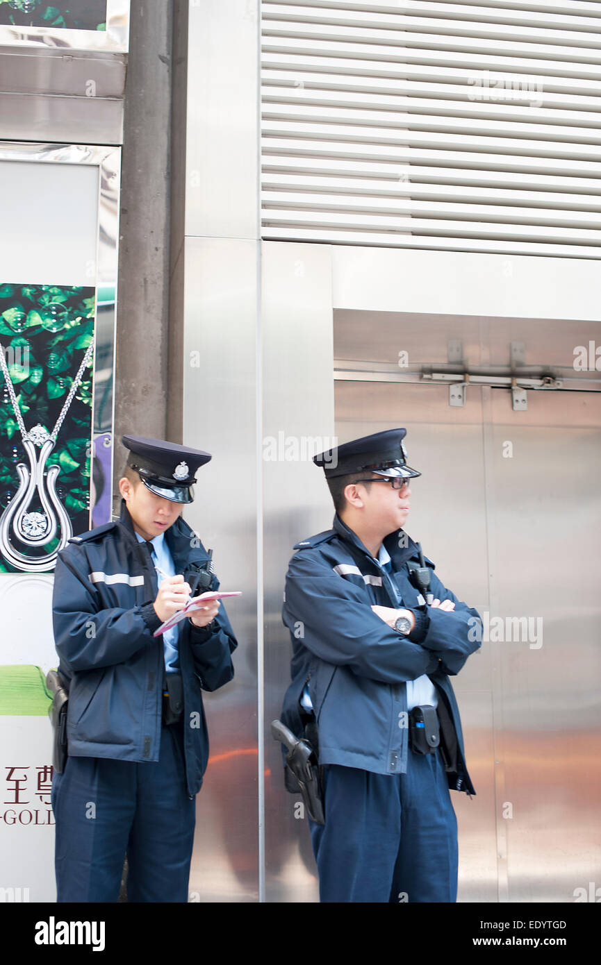 Hong Kong police policemen. credit LEE RAMSDEN / ALAMY Stock Photo Alamy