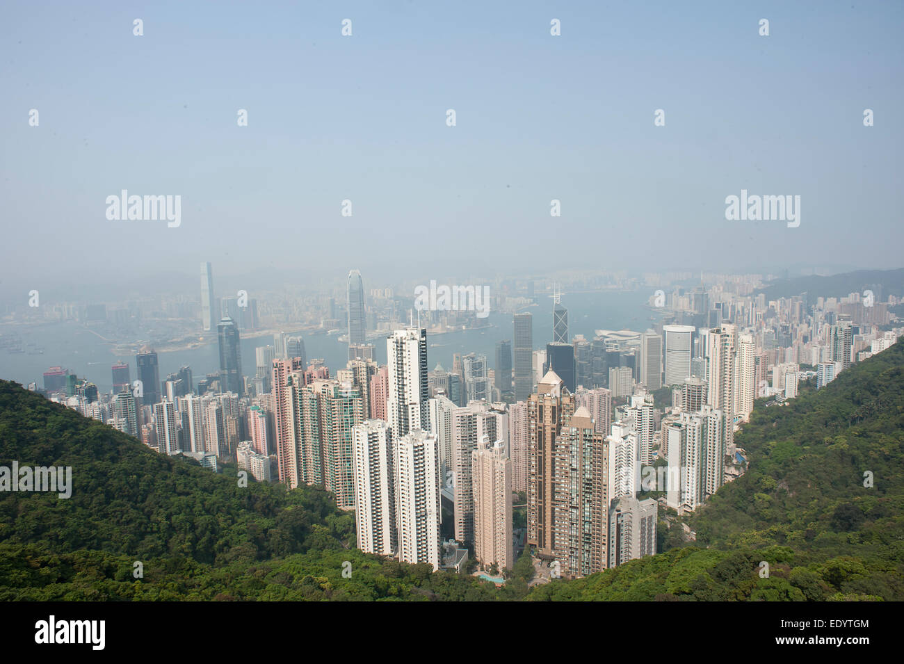 Hong Kong China city view building. credit: LEE RAMSDEN / ALAMY Stock Photo