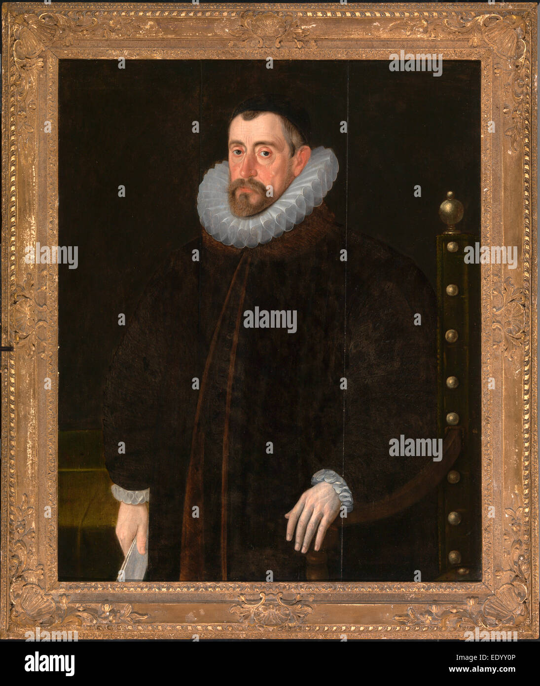 Sir Francis Walsingham Inscribed, upper left, identifying the sitter, but not the artist, John de Critz, ca. 1552/3 -1642 Stock Photo