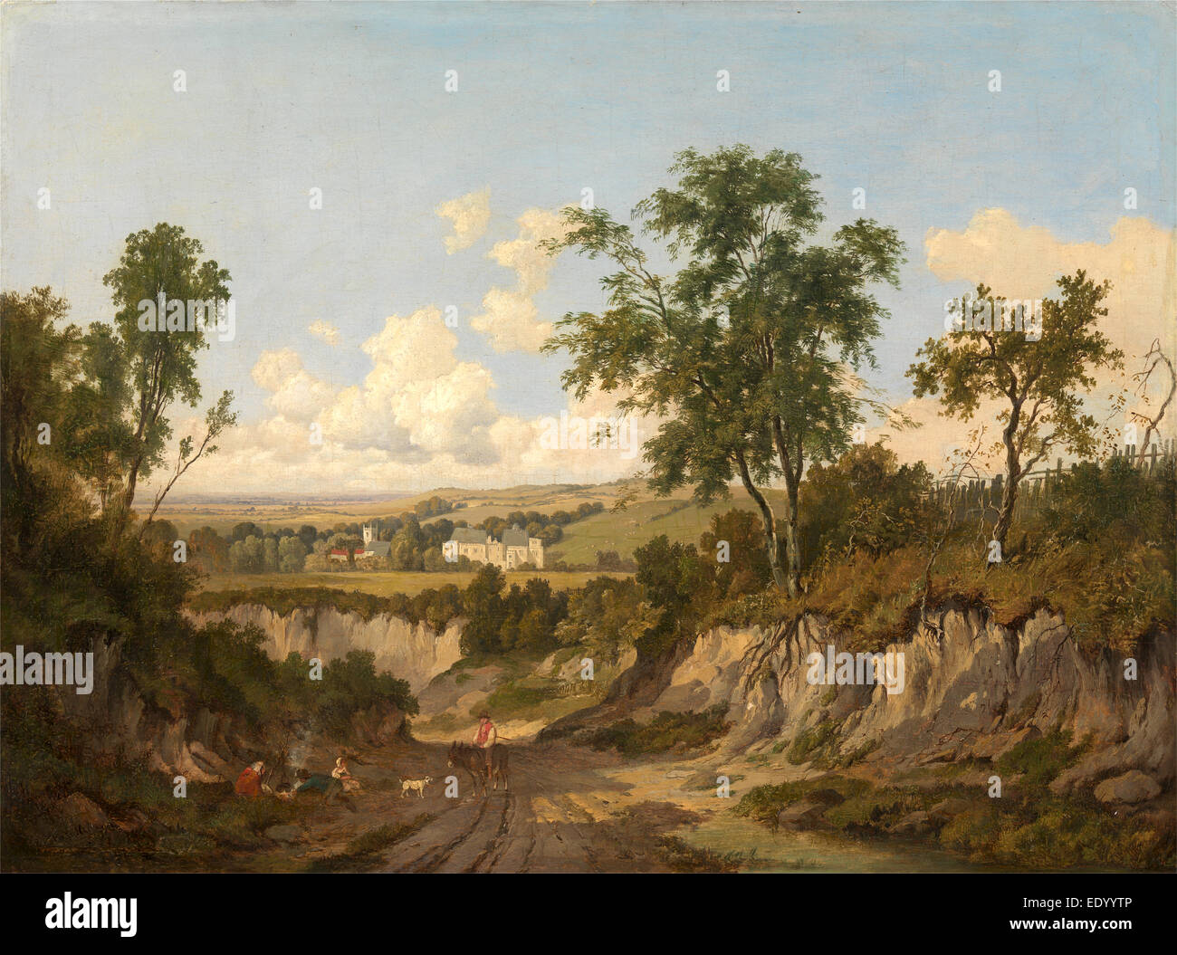 Penshurst Place, Kent Signed in black paint, lower left: "Pat Nasymth", Patrick Nasmyth, 1787-1831, British Stock Photo