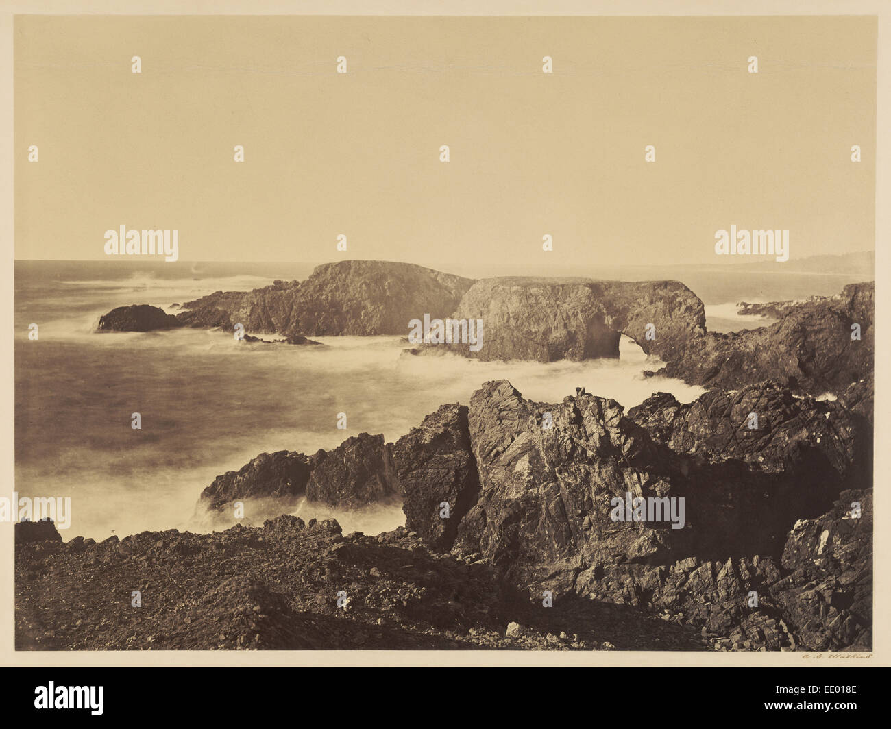 [Coast View off Mendocino]; Carleton Watkins, American, 1829 - 1916; negative 1863; print about 1866; Albumen silver print Stock Photo