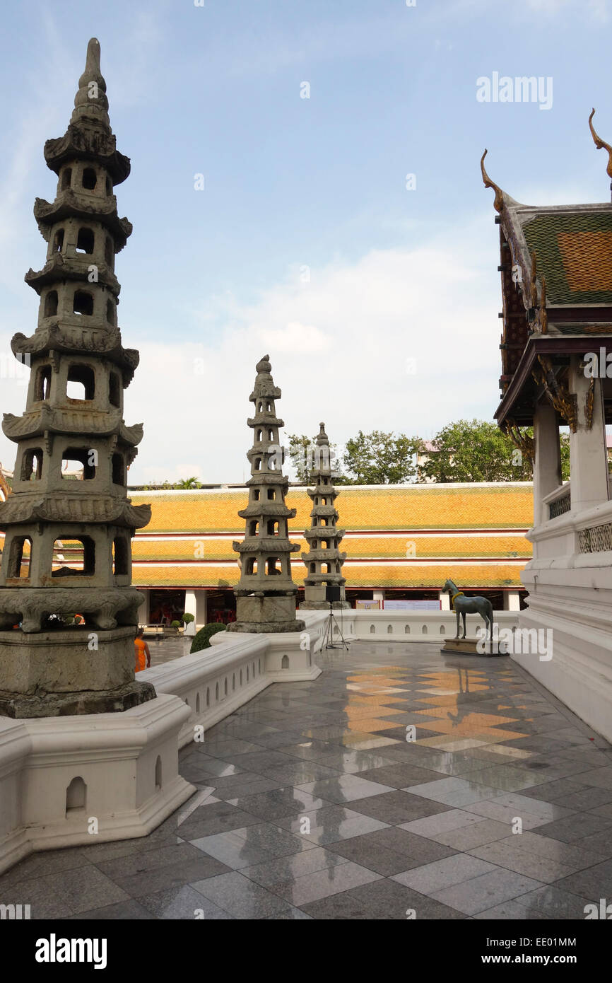 Wat Suthat Thep Wararam, Buddhist temple in Phra Nakhon district, Bangkok, Thailand. Southeast Asia Stock Photo