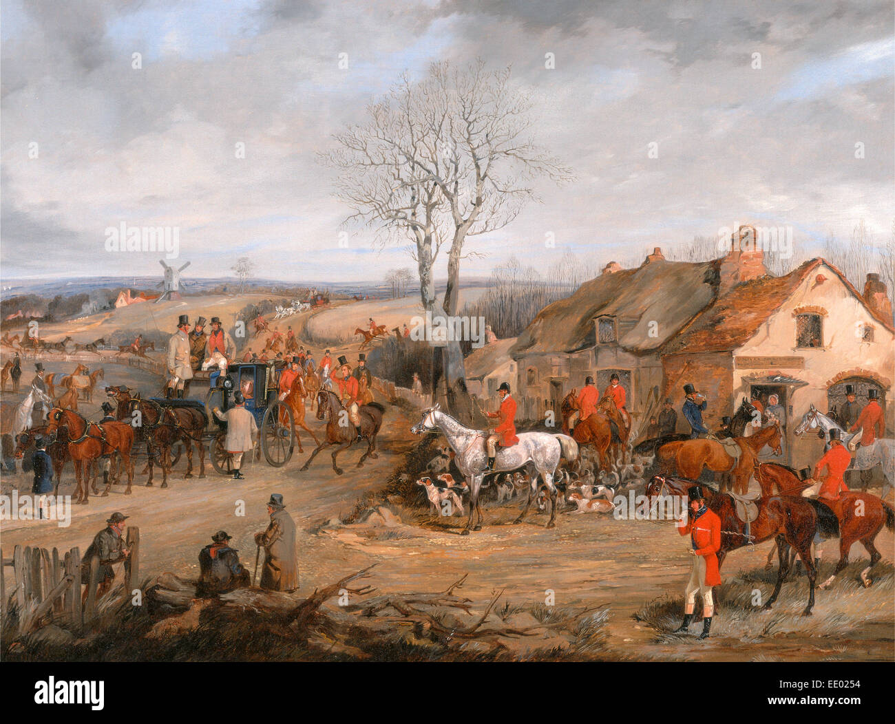 Hunting Scene: The Meet The Belvoir Hunt: The meet, Henry Thomas Alken, 1785-1851, British Stock Photo
