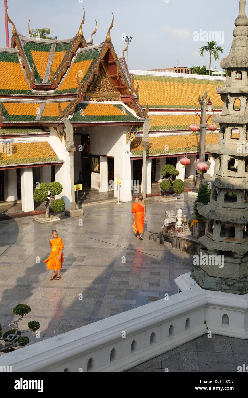 Wat Suthat Thep Wararam, Buddhist temple in Phra Nakhon district, Bangkok, Thailand. Southeast Asia Stock Photo