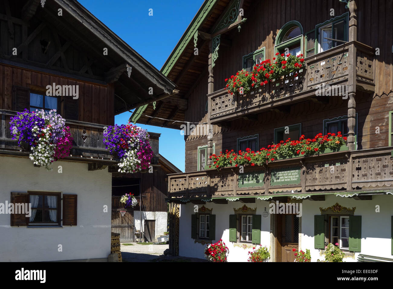 Kochel am See, Kochelsee, Bauernhaus, Bayern, Oberbayern, Deutschland, Europa, Farmhouse, Bavaria, Upper Bavaria, Germany, Europ Stock Photo