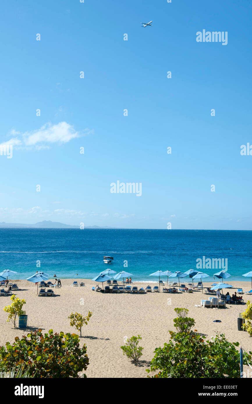 Dominikanische Republik, Nordküste, Sosua, Strand unterhalb des Parque Mirador Stock Photo