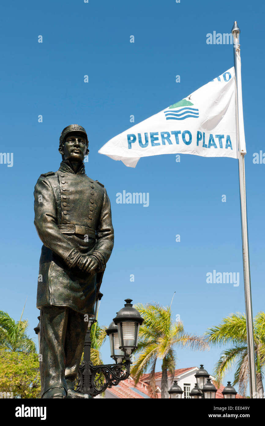 Dominikanische Republik, Norden, Puerto Plata, Parque de la Restauracion, Parque Central, General Luperon Stock Photo