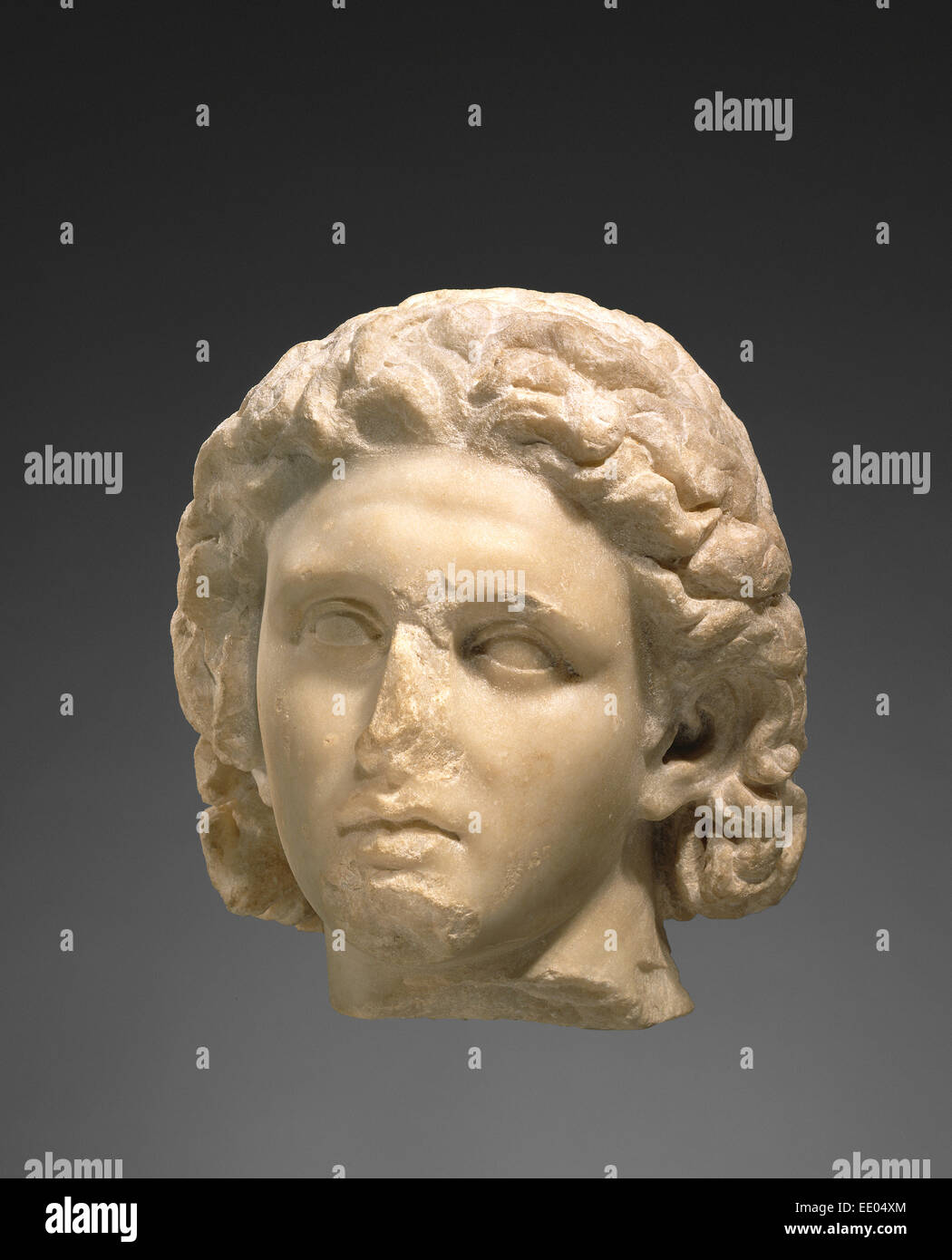 Portrait of Alexander the Great; Unknown; about 320 B.C.; Parian marble Stock Photo