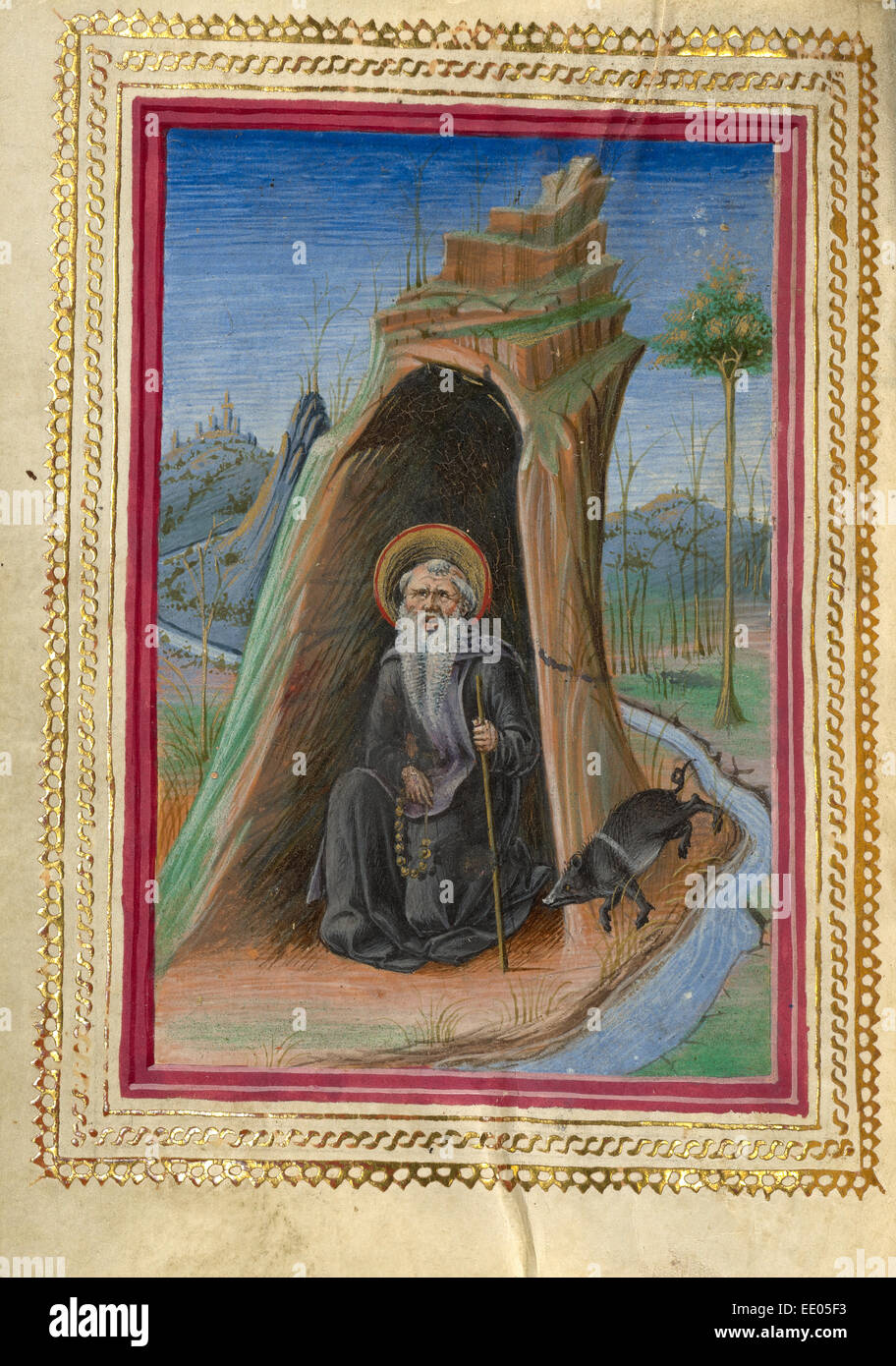 Saint Anthony Abbot; Taddeo Crivelli, Italian, died about 1479, active about 1451 - 1479; Ferrara, Italy, Emilia-Romagna, Europe