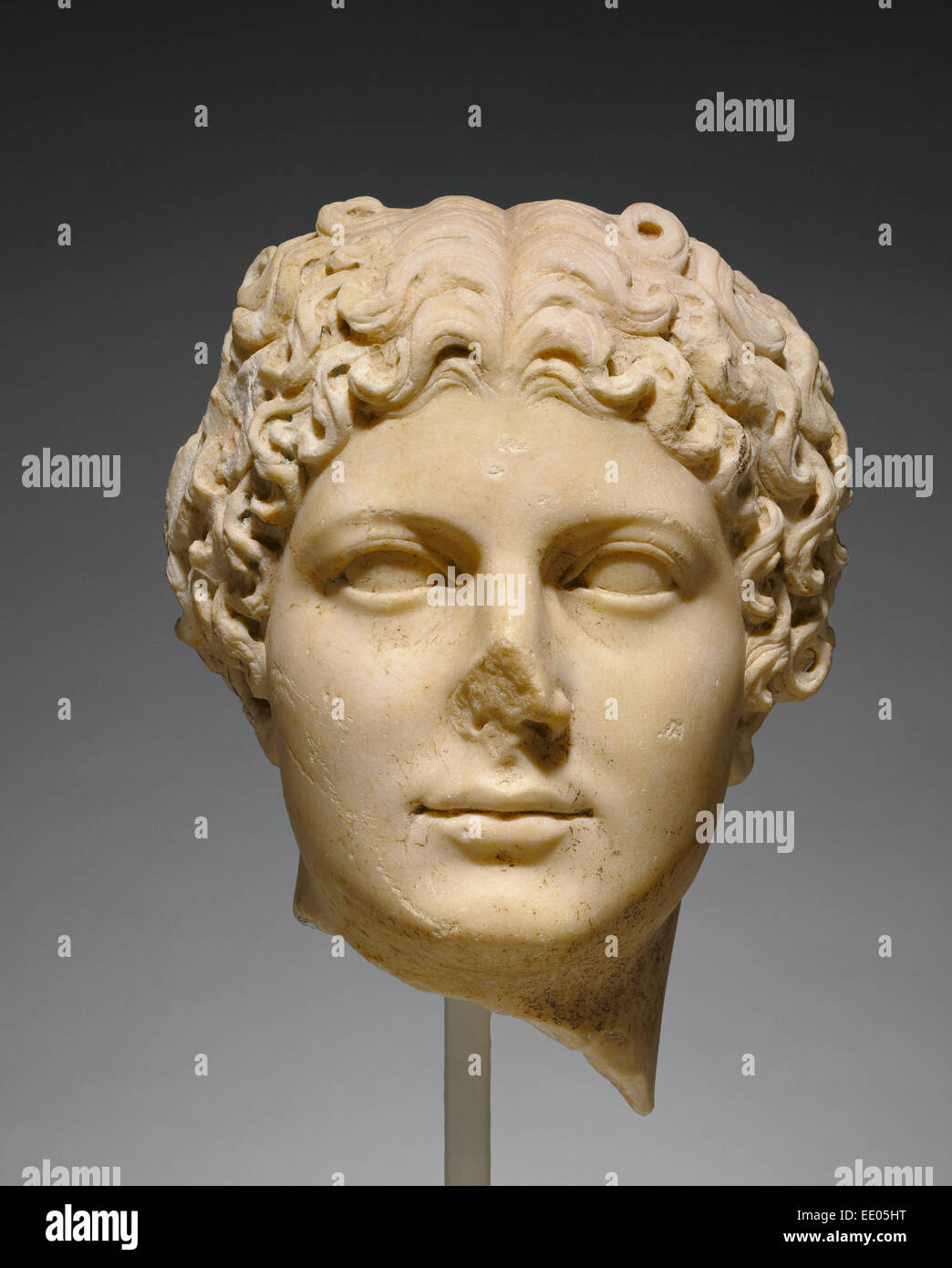 Portrait Head of Agrippina the Younger; Unknown; Roman Empire; about 50; Marble Stock Photo Alamy