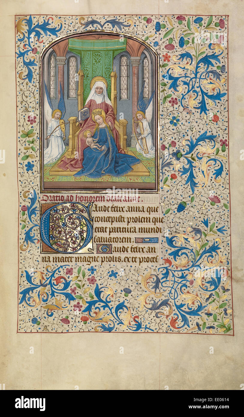 The Virgin and Child with Saint Anne; Willem Vrelant, Flemish, died