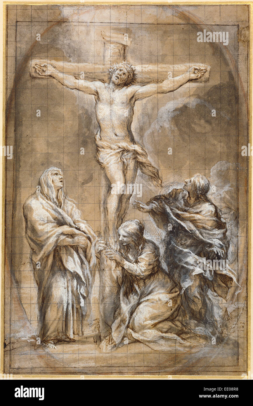 Christ on the Cross with the Virgin Mary, Mary Magdalene, and Saint ...