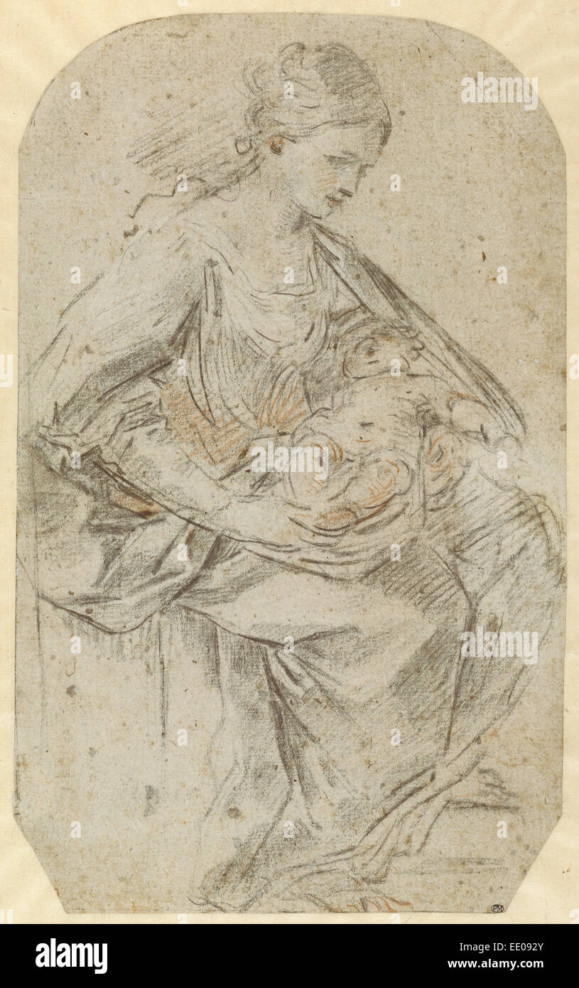 Nativity (recto), Turbaned Woman (verso); Guido Reni, Italian, 1575 1642; Italy, Europe; about