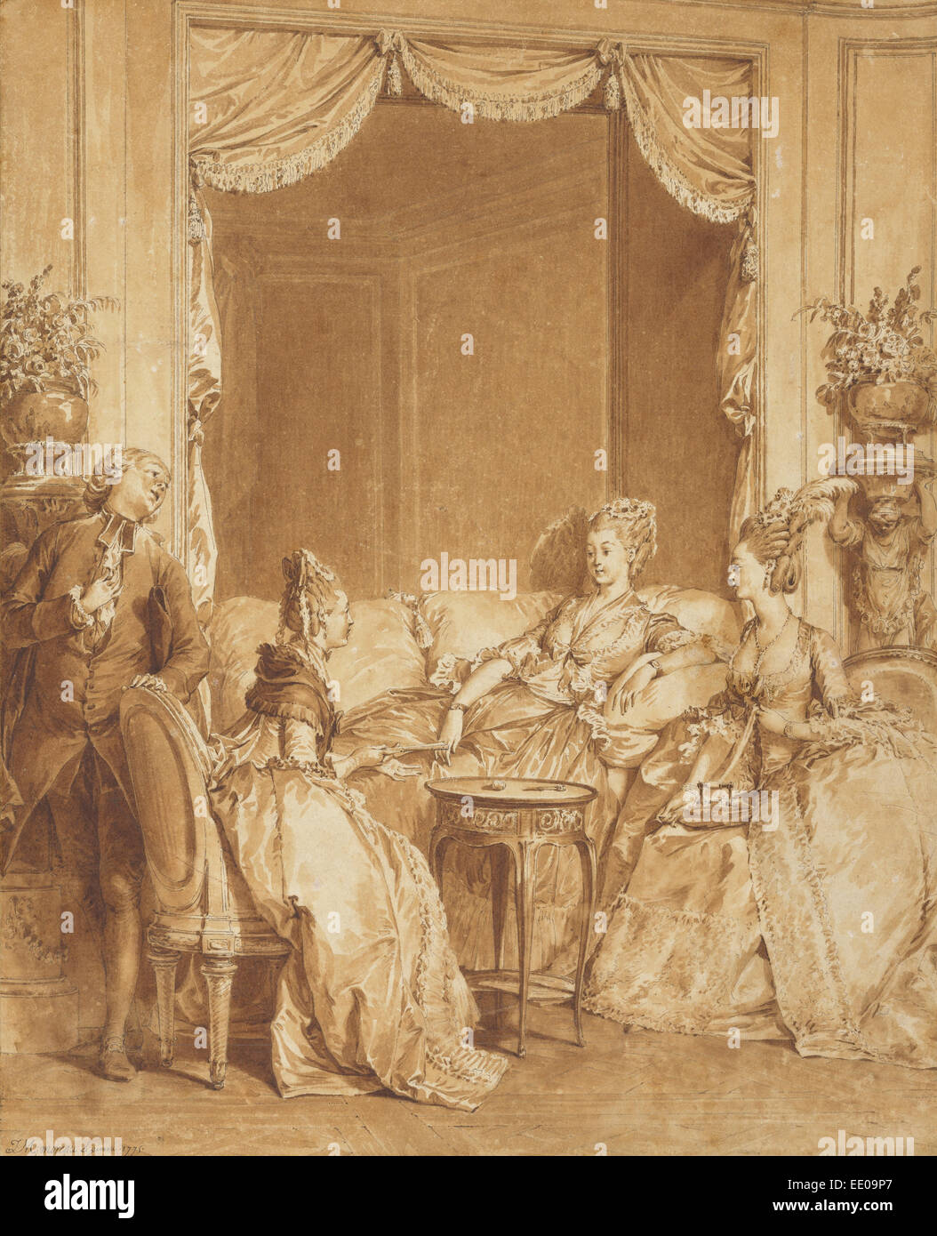 Have No Fear, My Good Friend; JeanMichel Moreau le jeune, French, 1741