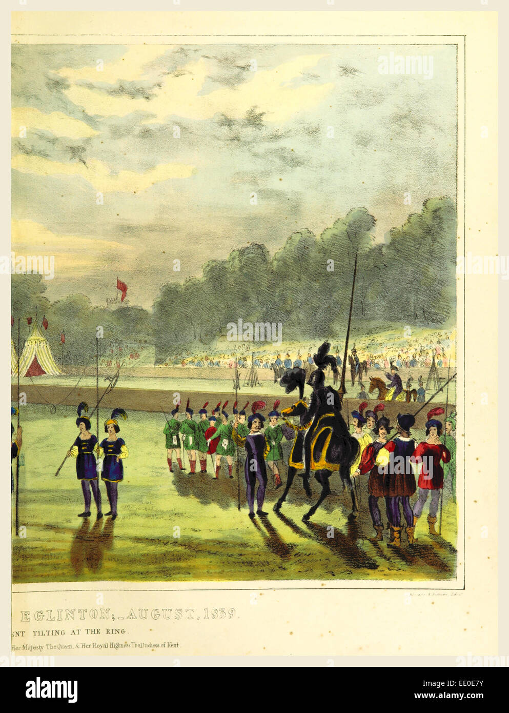 An Account of the Tournament at Eglinton, revised and corrected by several of the Knights, 19th century engraving Stock Photo