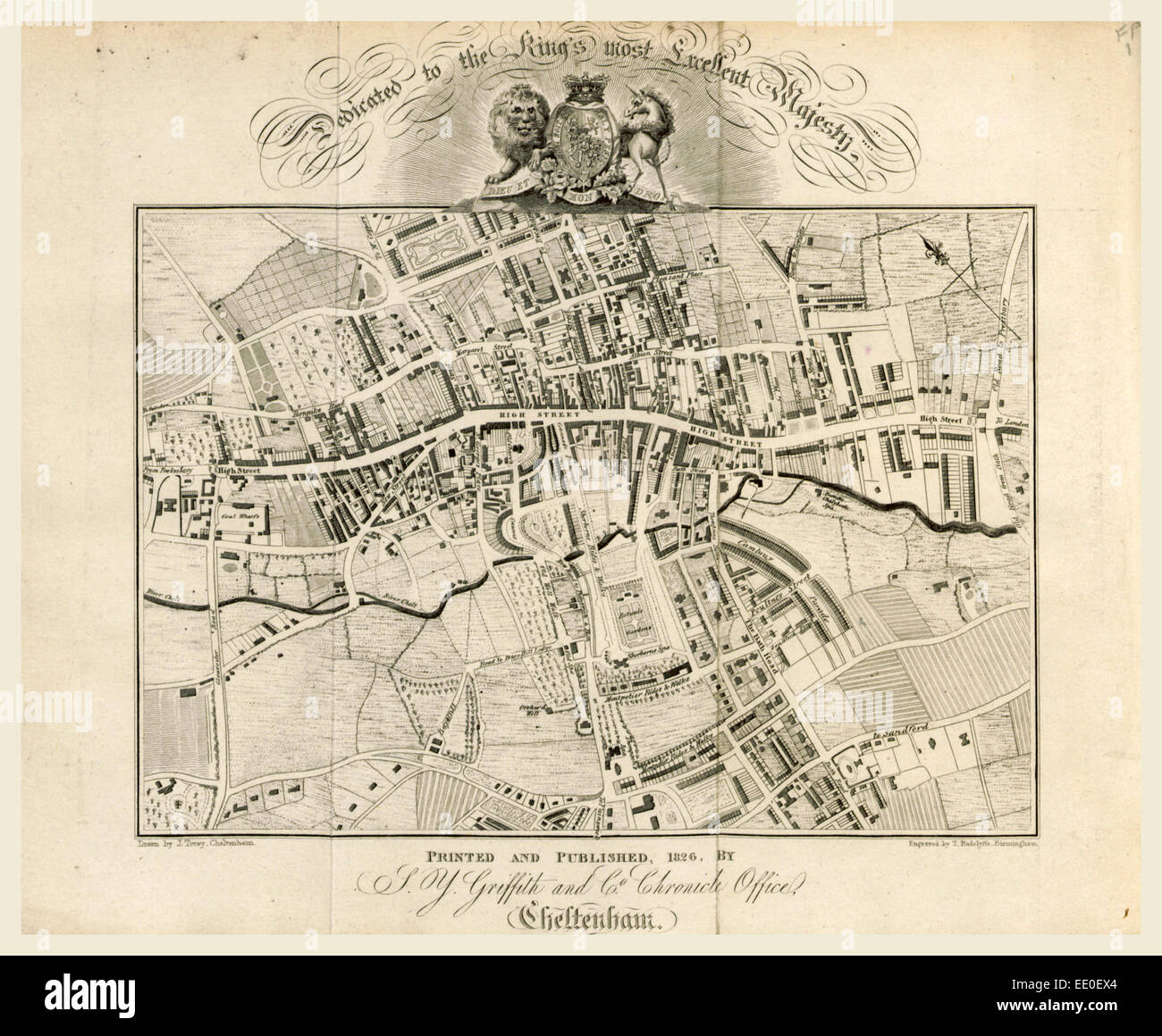 Old Street Maps Of Cheltenham Map Of Cheltenham High Resolution Stock Photography And Images - Alamy