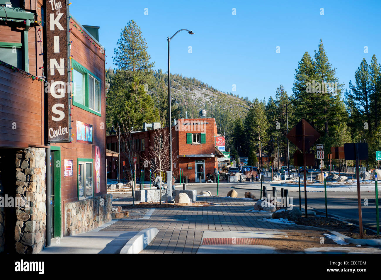 USA California CA Lake Tahoe Kings Beach winter Stock Photo 77458800
