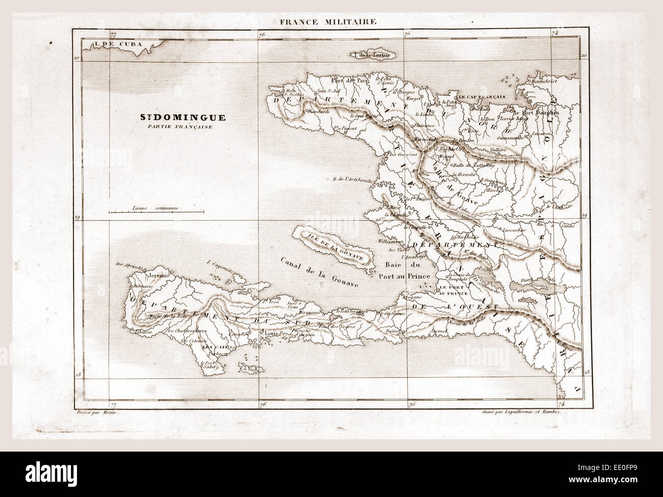 Saint domingue map hi-res stock photography and images - Alamy