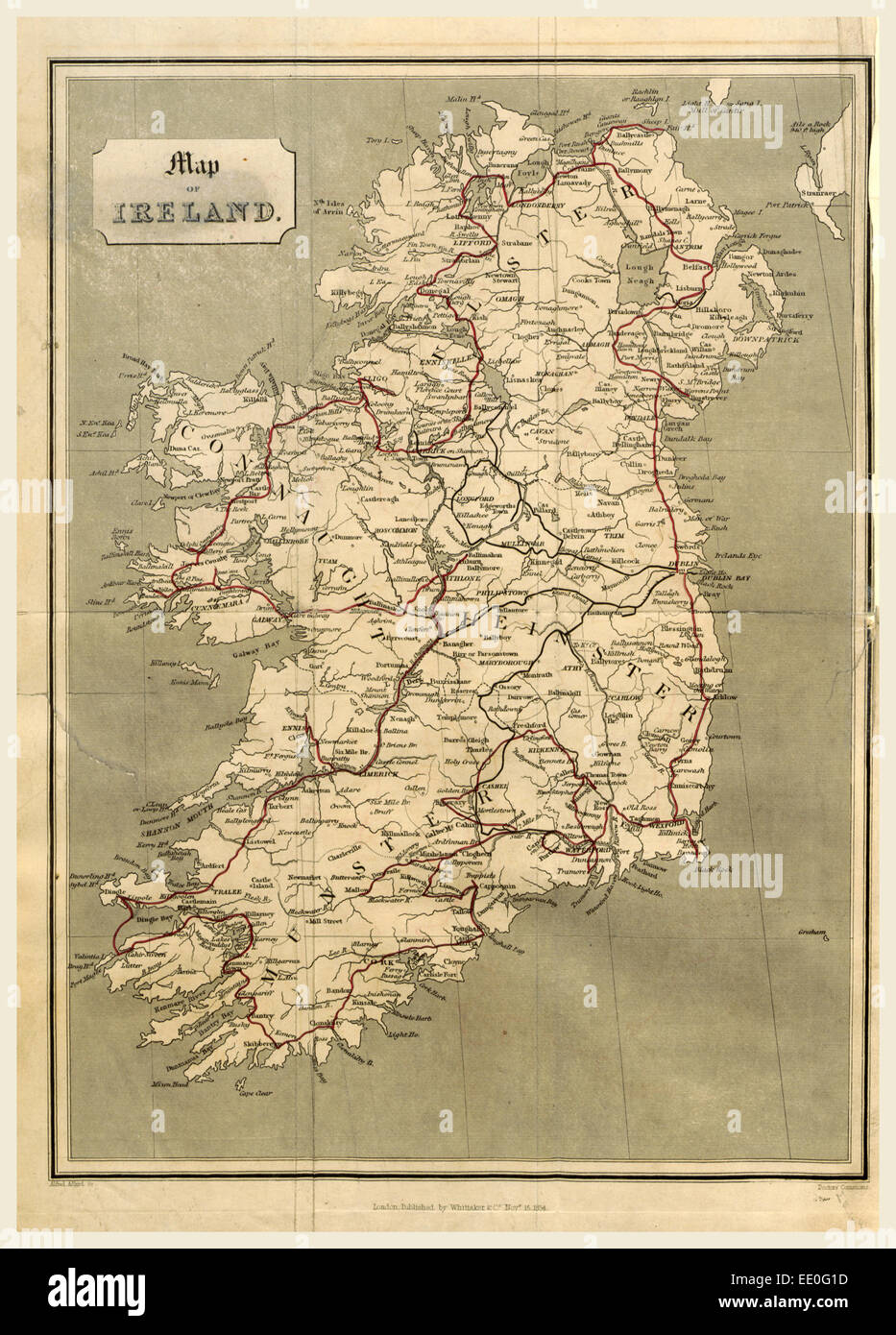 19th century ireland map hi-res stock photography and images - Alamy