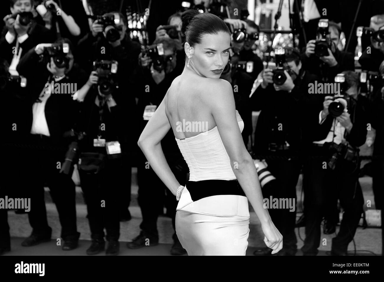 CANNES, FRANCE - MAY 18: Adriana Lima attends 'The Homesman' premiere during the 67th Cannes Film Festival on May 18, 2014 in Ca Stock Photo