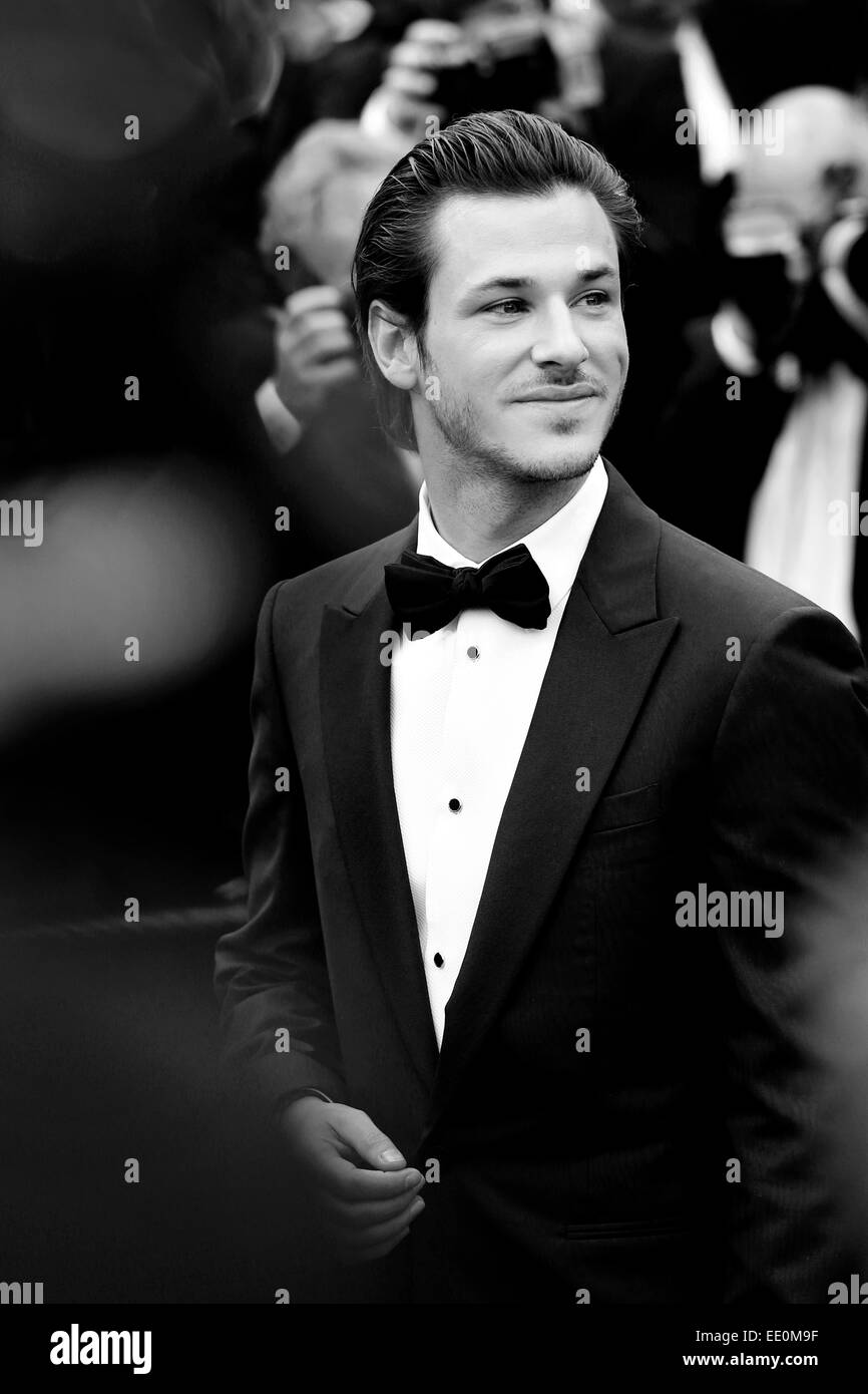 CANNES, FRANCE - MAY 17: Gaspard Ulliel attends the 'Saint Laurent' premiere during the 67th Cannes Film Festival on May 17, 201 Stock Photo