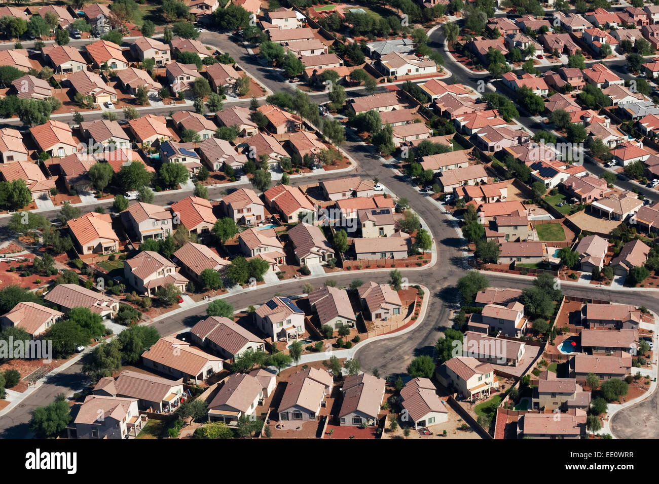 Aerial of neighborhood, Tucson, Arizona Stock Photo 77466923 Alamy