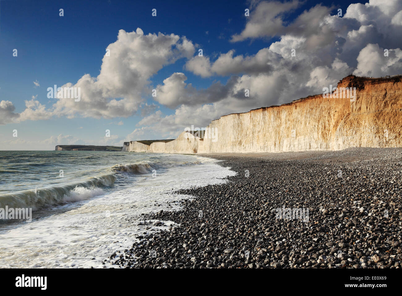 From Burling Gap to Cuckmere, East Sussex Stock Photo