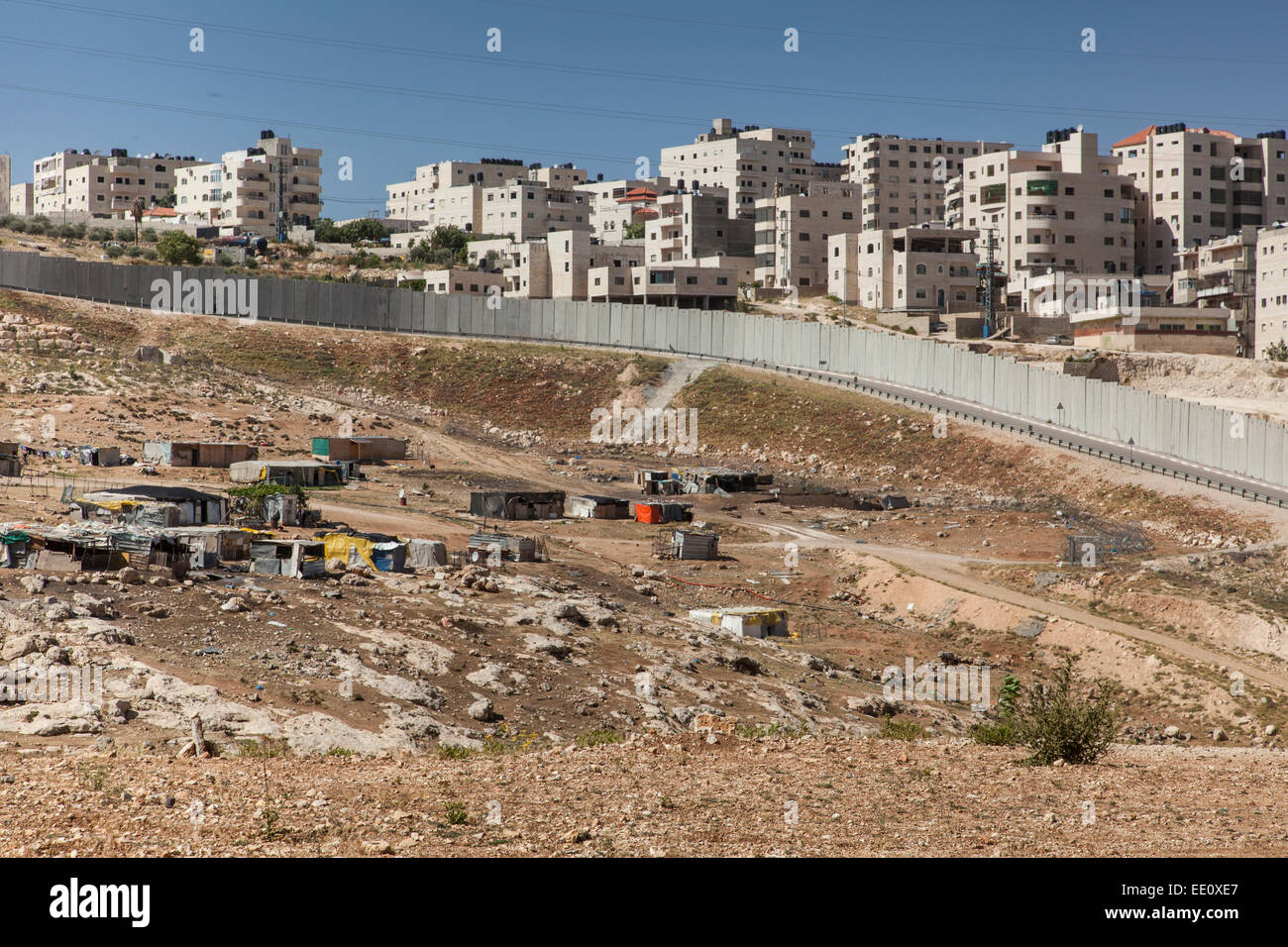 Separation barrier between East and West Jerusalem, Israel Stock Photo